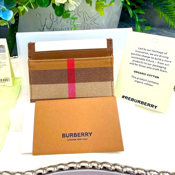 BURBERRY Sandon Canvas Check Slim Card Case NWT! - Picture 3 of 16